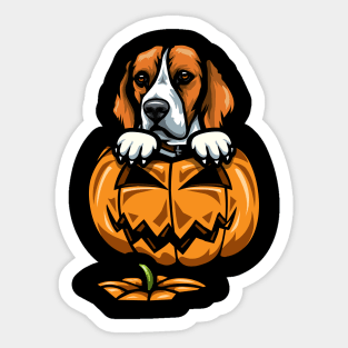 Halloween Beagle Pumpkin Sticker